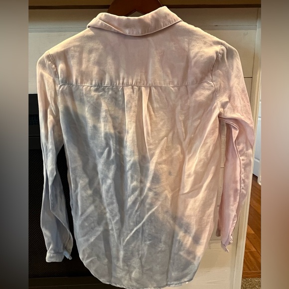 Cloth & Stone light pink and blue tie-dye button down.size PXXS - Picture 4 of 5